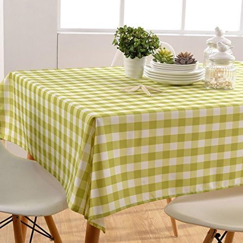 Starsglowing Lattice Rectangular Table Cover Tablecloth Waterproof and anti-oil Tablecloths for Home Hotel Cafe house and Restaurant 51x71in
