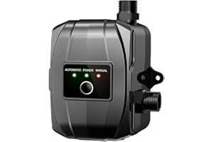 PUSEKY Bomba de aumento de presión, 24 V, bomba de aumento de agua doméstica, 150 W, automática, mini bomba de ducha con accesorios de instalación para agua corriente, baño, ducha
