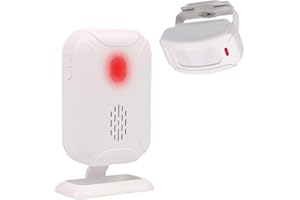 Mengshen Alarma del Sensor De Movimiento, Timbre Inalámbrico para Puerta/Entrada de La Puerta/Casa y Tienda/Buzón, Kit de Sistema de Alarma de Seguridad con 1 Sensor Y 1 Receptor - YBQ04
