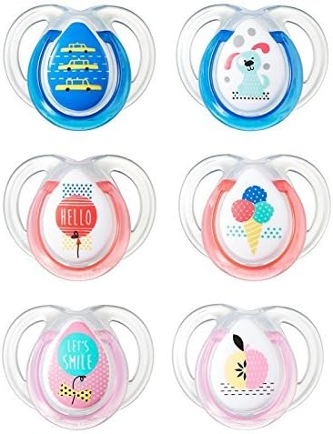 Any time soother from tommee tippee orthodontic baglet teat pack of 2 age 0-6m (red)