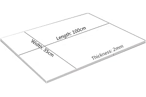 YM YOUMU Youmu 1 pièce en mousse EVA Feuilles 35 x 50 cm enfants fait à la main DIY Craft Cosplay Modèle 1-10 mm d'épaisseur (35 cm x 100 cm-Blanc, Thickness 2 mm)