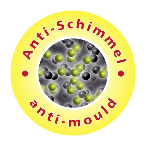 WENKO 20056100 Anti-Schimmel Duschvorhang Abstract – Anti-Bakteriell, waschbar, mit 12 Duschvorhangringen, 100 % Polyester, Mehrfarbig - 2