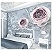 Produktbild MSyikU Seidenwandbild 3D Tapete Benutzerdefinierte Foto Seide Spitze Blumen Luxus Hochzeit Raum TV Hintergrund Home Decor 3D Wandmalereien Tapete Für Wände 3D,140cmx70cm