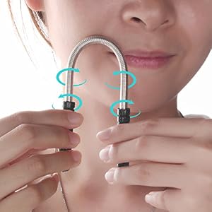 Spring Facial Epilator and 1 Stainless Steel Eyebrow Tweezers Facial Roller Bar Epilator Remove Unwanted Facial Hair… - Image 5