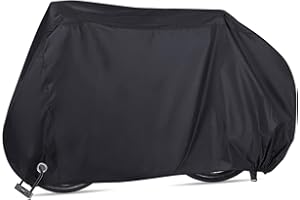 HOVIN Telo di copertura per bicicletta, impermeabile, 210D, in tessuto Oxford, di alta qualità, 200 x 110 x 70 cm, per esterni, con sacchetto per la copertura di scooter, e bikes