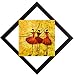 eCraftIndia Orange Dancing Figurine Satin Matt Texture Framed UV Art Painting RS.295.00