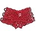Produktbild Yvelands Damen Lingerie Sexy Erotic Panties Damen Lace aushöhlen Slips Unterwäsche(M,Rot)