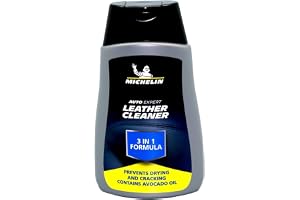 MICHELIN 101505 3 in 1 Leather Cleaner Solution 250ml | Car Seat Cleaner and Conditioner with Avocado Oil | Prevents Drying and Cracking | Premium Interior Care for Automotive Furniture Accessories