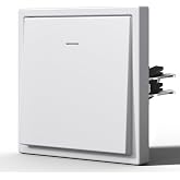 BSEED Matte Wall Switch, Rocker with Hook,Push Button with LED Pilots,Easy Installation,C-Series,1 Gang 1 Way,80 mm White