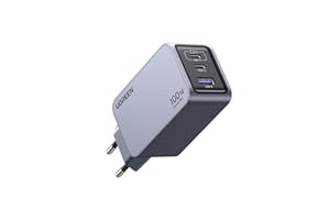 UGREEN USB C Ladegerät, Nexode Pro 100W GaN Charger Mini USB C Netzteil 3-Port Schnellladegerät PPS 45W kompatibel mit MacBook Pro/Air, iPad, iPhone 17, Galaxy S25 Ultra, S24, Dell XPS