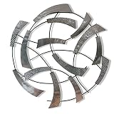 Color: gris plateado. Sésame Decoration Pared, Metal, Gris Plata, 80 x 80 x 5 cm