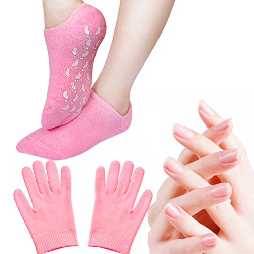 Moisturizing Socks, CoFashion Unisex Moisturizing Whitening Beauty Healthy Spa Skin Care Therapy Treatment GEL Gloves Heel Socks Booties for Dry Hard Cracked Skin