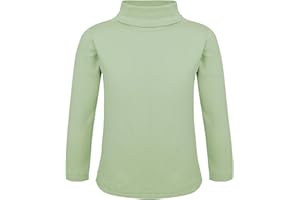 Runhomal Haut Thermique Enfant Fille Garçon Col Roulé sous-Vêtement Thermique sous-Pull à Manches Longues Maillot de Corps Sport Jogging Respirant Hiver 1-12 Ans
