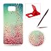 Produktbild Für Samsung Galaxy Alpha SM-G850F Hülle Silikon Schutzhülle Tasche Weiches Silikon TPU Gel Bumper Case Etui Schale Cover Skin,Herzzer Modisch Hochwertig Ultra Dünn Slim Thin Bunt Handytasche Mit [Rot Wenig Blumen Muster] Guter Schutz Kratzfest Flexibel Leicht Gummi Rubber Jelly Soft Protective Stabil Handyhülle Schutztasche Back Cover Case Shell für Samsung Galaxy Alpha SM-G850F + 1 x Frei Rot Handy Halterung Ständer + 1 x Frei Weinrot Touch Pen Stift Stylus