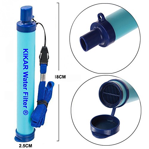 Kikar Outdoor Water Filter in fibra cava, purificatore d' acqua perfetto per Backpacker, campeggio, escursionismo o per emergenze