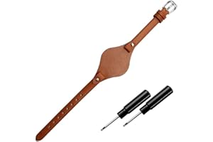 Dioway Women's 8mm Spring Bar Watch Band Genuine Calf Leather Replacement Straps for Fossil ES3148 ES4119 ES4176 ES3262 ES3077