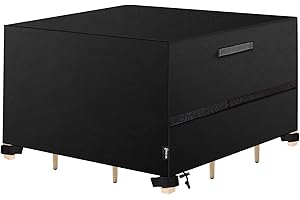 RnCop Garden Furniture Covers, Waterproof Patio Cube Table Cover - Heavy Duty 420D Oxford Fabric, Anti-UV, Rip Proof Outdoor Protective Cover for Chair Table Set Rattan Sofa - Square 125 x 125 x 74 cm