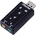 Storin 7.1 Channel USB External Sound Card Audio Adapter with Mic Out (Black)