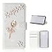 Produktbild Samsung Galaxy J6 2018 Hülle Tasche Flip Case Klapphülle Stoßfest PU Leder Sparkling Glitzer Schale 3D Bling Kristall Diamant Folio Wallet Case Kickstand Card Slot Magnet Crystal Cover Schutzhülle