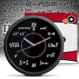 Außergewöhnliche Wanduhr „Mathematik“ in Schwarz-Weiß – Einzigartiges Zifferblatt – Zeigt die Uhrzeit in einer mathematischen Formel an! - 2