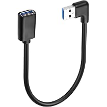 PNGKNYOCN 90° USB 3.0 Verlängerungskabel – Kurzes, Rechtwinkliges Kabel Für Enge Anschlüsse (0,3m)