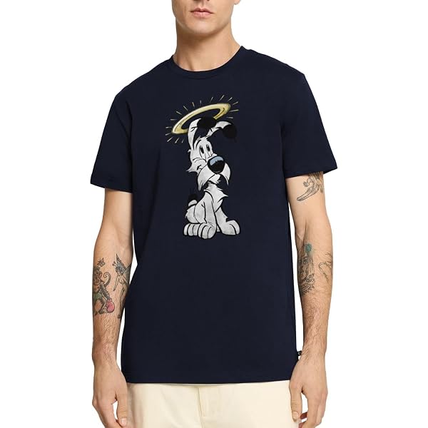 Asterix & Obelix T-Shirt Für Männer – Mit Idefix Design, Navy, Größe XL