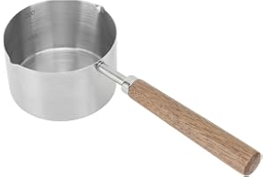 DPOFIRS Mały Rondel ze Stali Nierdzewnej do Roztopionego Masła, Mini Patelnia do Sosu Rondel ze Stali Nierdzewnej, Podgrzewacz do Masła, Podgrzewacz do Mleka, Patelnia do Sosu 200 Ml