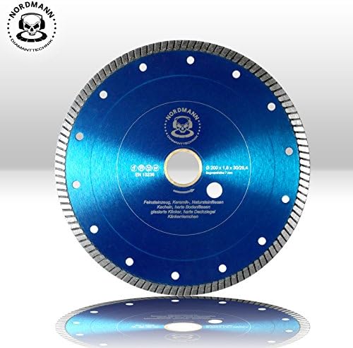 Nordmann FS-850-200 x 25.4/30 Diamond Cutting Disc for Tiles, Porcelain Stoneware, Ceramics, Natural Satin Tiles etc.