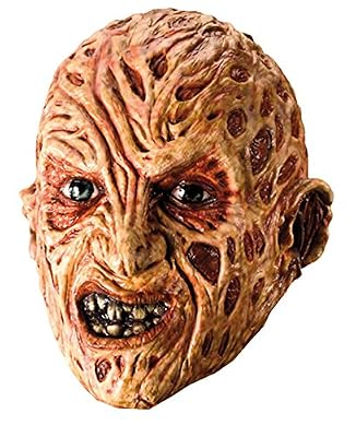 RubieŽs Rubie's Costume Officiel de Freddy Krueger pour Adulte, Masque Taille Unique en 3/4 Vinyle - déguisement Freddy Les Griffes de la Nuit