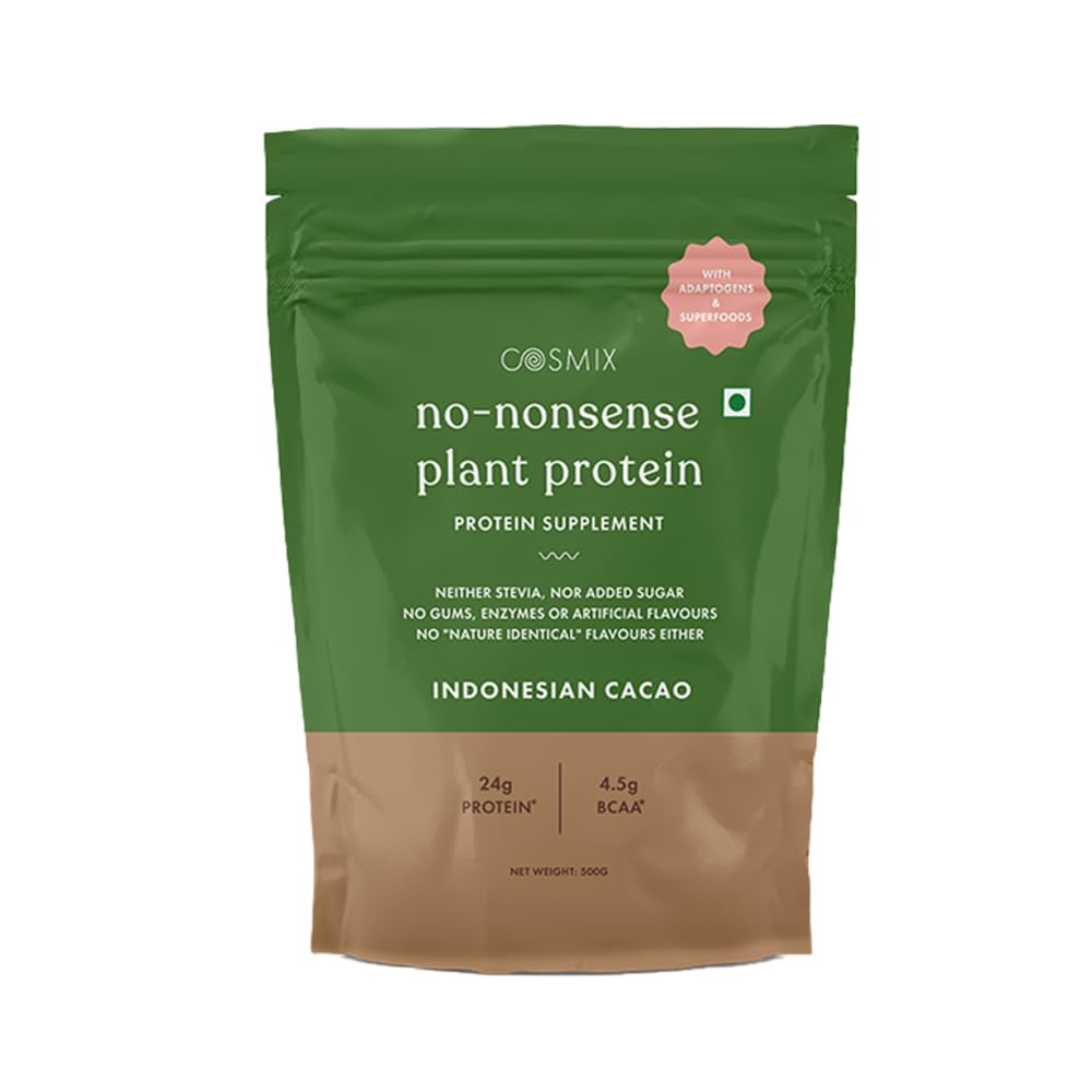 Cosmix No Nonsense Plant Protein | Organic Pea & Rice Isolate | Vegan | 24g Protein/Serving | Easy To Digest | All Essential