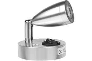 CPROSP Illuminazione per Camper, in Alluminio, Luce Bianca Calda, con Interruttore, 3000 K (1PCS)