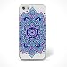 Produktbild iPhone 5/5s Mandala Silikonhülle / Gel Hülle für Apple iPhone 5s 5 SE / Schirm-Schutz und Tuch / iCHOOSE / Traumfänger Blau