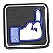 Produktbild Rubber Dislike Face Book Patch Blue Black Moral Patch Airsoft