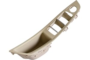 CMQA Griffverkleidung Für BMW 5er Verbesserte Linke Fahrerseite Innere Türgriffverkleidung Beige Schwarz F10 F11 F18 520i 523i 525i 528i 535i Auto Innengriff (Color : Beige-White-Panel)