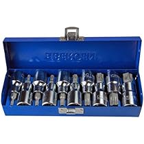 US PRO B1390 Torx Stecknuss-Set 9-teilig – E10 Bis E24, 1/2 Zoll Antrieb | Werkzeug Steckschlüssel Satz Innensechskant