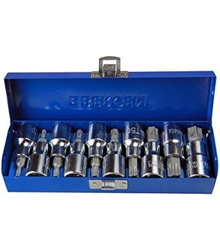 KS Tools 922.1890 – Set 9 Busssole Torx 1/2” Da T20 A T60 – Coffortto Professionale Per Meccanici