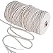 Produktbild JNCH 140m * 3mm Makramee Garn Baumwollgarn Baumwollkordel Baumwollschnur Natur Kordel Schnur Garn für DIY Handwerk Basteln Wand Aufhängung Pflanze Aufhänger