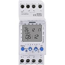 Interruttore Orario Digitale Programmabile 12V AC/DC - Timer Per Guida DIN, 16 Programmi, LCD - Foto 7