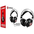 MSI H991 Wired Gaming Headset, Built-in Mic, Noise Cancellation, In-line Control, Ergo Design, Adjustable Headband for PC, PS4, PS5, Xbox One, Switch, Notebook/Mobile