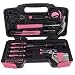 Produktbild Smartfox 40 teilig Werkzeugset Werkzeugkoffer Werkzeugkasten Werkzeugbox Werkzeugkiste in Pink Rosa für Frauen Damen Lady perfekt als Einweihungsgeschenk & Einzugsgeschenk für Haus & Wohnung