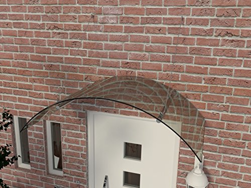 Preisvergleich Produktbild Glas Vordach Haustür Rund Vordach Glas Edelstahl