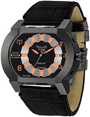 Tellus Dueller Men's Watch, Genuine Alligator Leather Strap, Swiss Made - T1069-X442GGA225