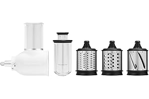KitchenAid Tranchoir/Râpe à Cylindres pour Préparations Fraîches 5Ksmvsa pour Robot Pâtissier, Blanc