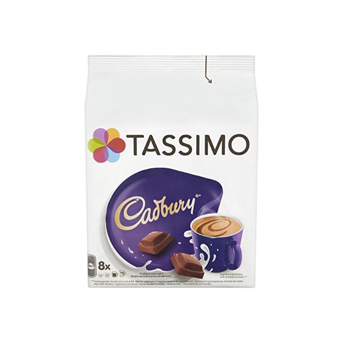 Tassimo Cadbury Hot Chocolate Drink (Pack of 5, Total 40 pods, 40