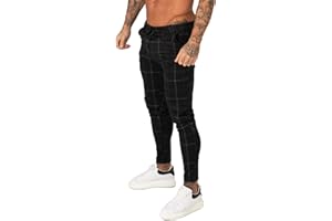 GINGTTO Pantaloni Uomo Slim Fit Casual Eleganti in Cotone Skinny Fit Chino Pant Uomo