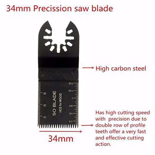 BABAN 10tlg Sägeblätter Zubehör Multi-Tool Multifunktionswerkzeuge Set Multitools Werkzeug für Fein Multimaster Makita Bosch - 5