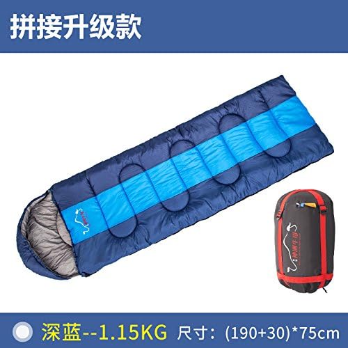 Mayihang Sleeping Bag The Envelope Bag Factory Direct _ Outdoor Portable Envelope Adult Indoor Sleeping Bags,Deep Blue 1150G