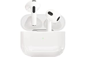 UCGOU [Certificato MFi AppIe] AirPod Auriculares inalámbricos Bluetooth 5.3 Hi-Fi Auriculares con Sonido estéreo Micrófono Incorporado con Caja de Carga,Cascos Inalambricos Impermeables IPX7 para iPhone
