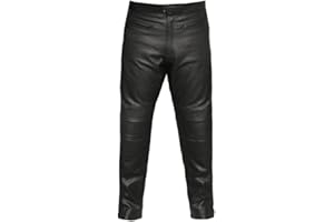 Skintan CE Armoured Mens Leather Motorcycle Trousers Available in 29", 31" & 33" Inside Leg Lengths