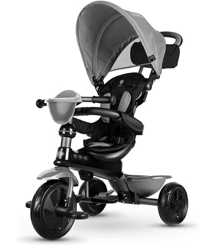 Triciclo 4 In 1 Mondial Toys Cosy | Da 10 Mesi A 5 Anni | Ruote In Gomma | Cappottina E Borsa - Foto 12